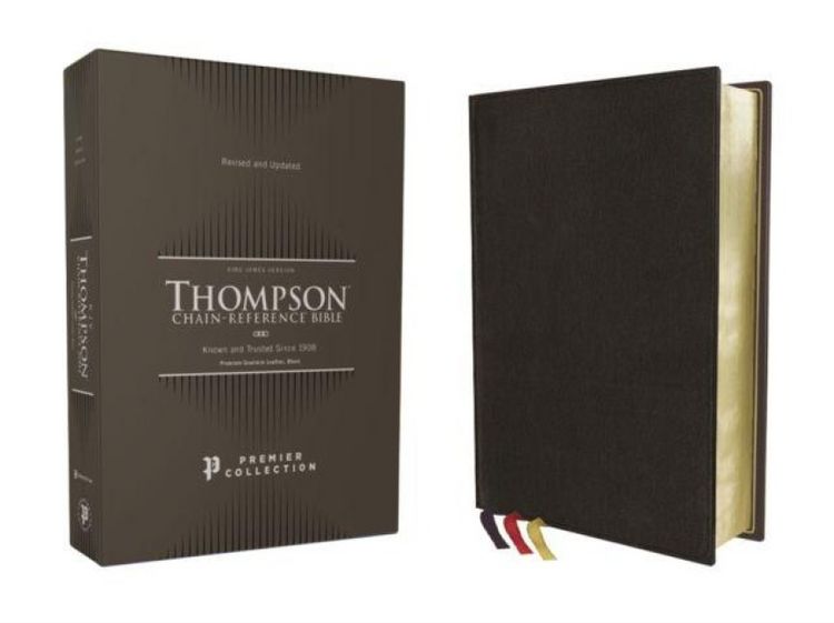 Produktbild: KJV, Thompson Chain-Reference Bible, Premium Goatskin Leather, Black, Premier Collection, Art Gilded Edges, Black Letter, Comfort Print