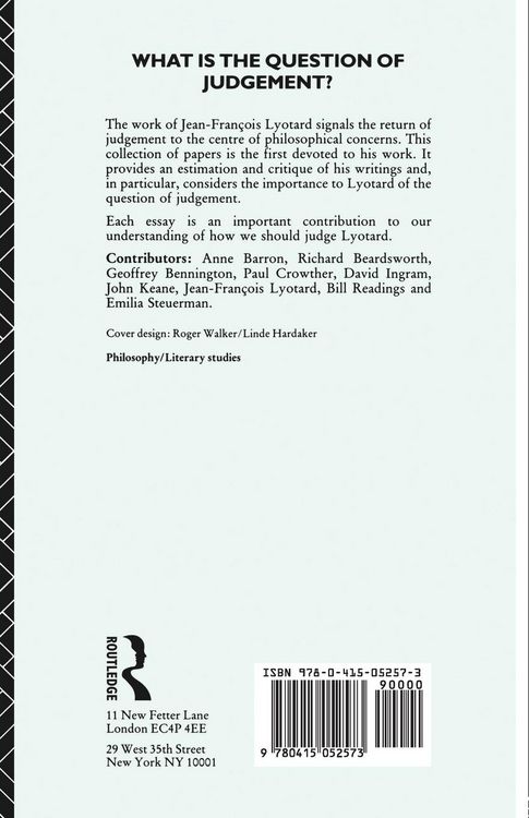 Produktbild: Judging Lyotard