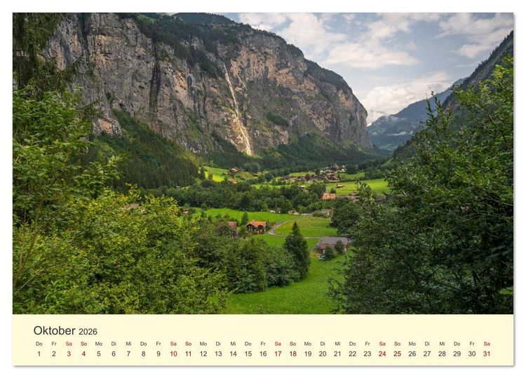 Produktbild: Schweiz - Die gr&uuml;ne Lunge Europas (Tischkalender 2026 DIN A5 quer), CALVENDO Monatskalender