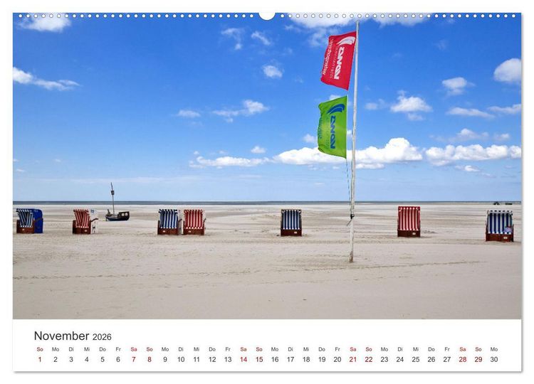 Produktbild: Amrum - Perle der Nordsee (hochwertiger Premium Wandkalender 2026 DIN A2 quer), Kunstdruck in Hochglanz