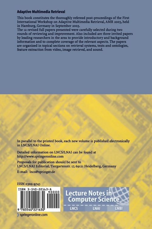 Produktbild: Adaptive Multimedia Retrieval