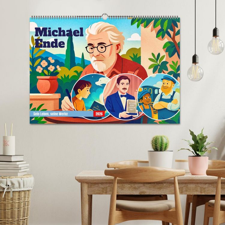 Produktbild: Michael Ende (Wandkalender 2026 DIN A2 quer), CALVENDO Monatskalender