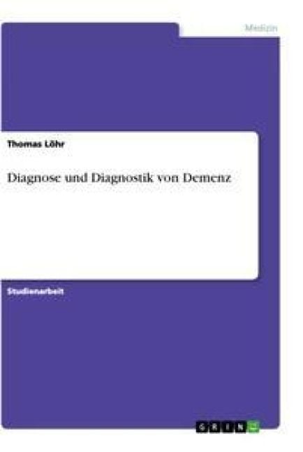 Produktbild: Diagnose und Diagnostik von Demenz