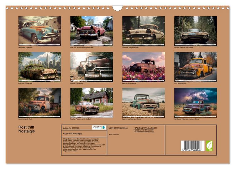 Produktbild: Rost trifft Nostalgie (Wandkalender 2026 DIN A3 quer), CALVENDO Monatskalender
