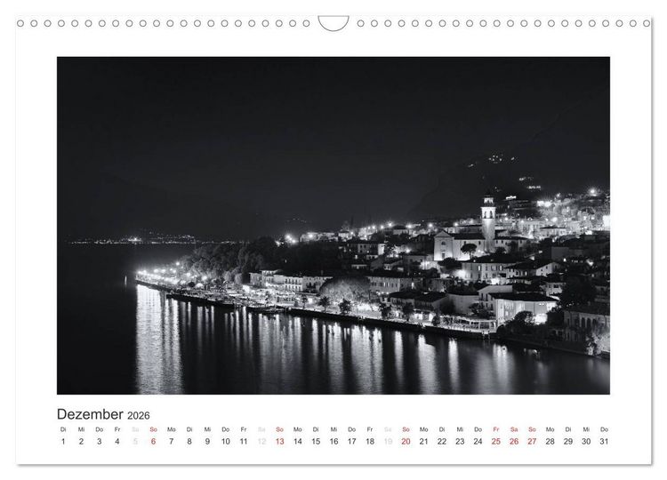 Produktbild: Limone sul Garda schwarzwei&szlig; (Wandkalender 2026 DIN A3 quer), CALVENDO Monatskalender