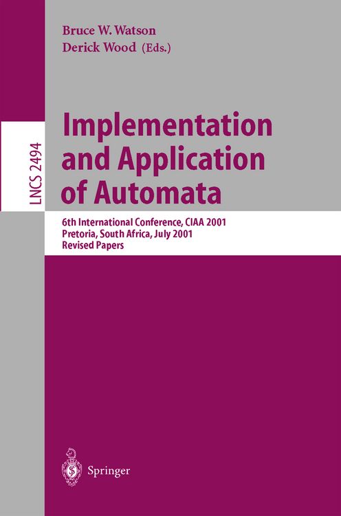 Produktbild: Implementation and Application of Automata