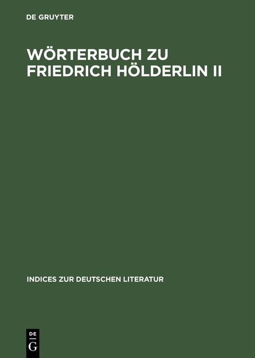 Produktbild: W&ouml;rterbuch zu Friedrich H&ouml;lderlin II
