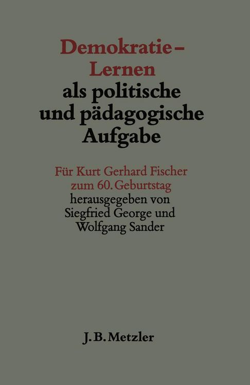 Produktbild: Demokratie-Lernen als politische und p&auml;dagogische Aufgabe