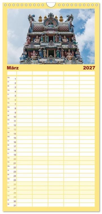 Produktbild: Familienplaner 2027 - Singapur: Zwischen Wolkenkratzern und Superb&auml;umen mit 5 Spalten (Wandkalender, 21 x 45 cm) CALVENDO