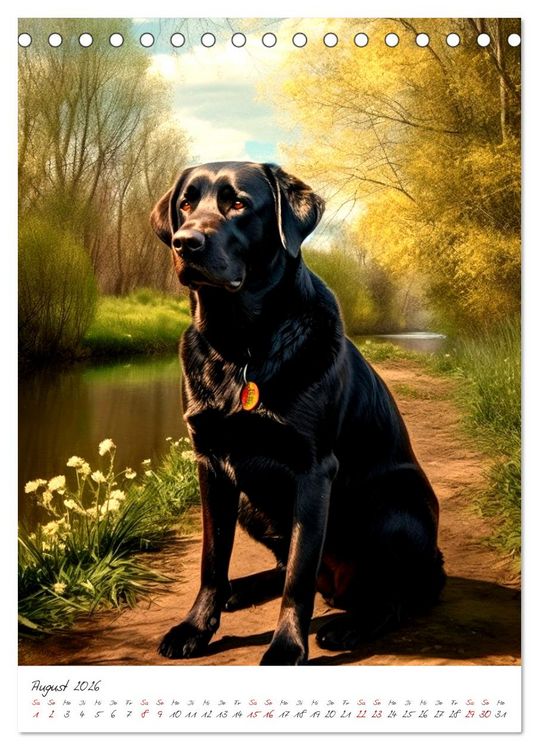Produktbild: Der Labrador (Tischkalender 2026 DIN A5 hoch), CALVENDO Monatskalender