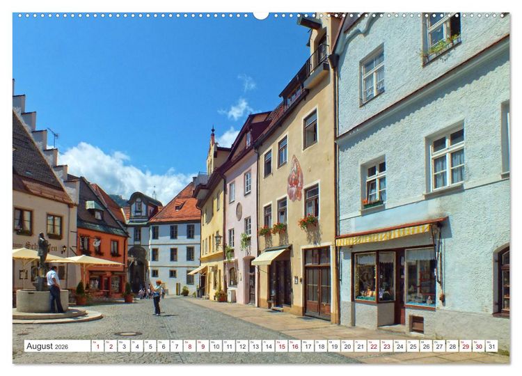 Produktbild: F&uuml;ssen im Allg&auml;u &ndash; Hier genie&szlig;t die Seele eine romantische Zeit (hochwertiger Premium Wandkalender 2026 DIN A2 quer), Kunstdruck in Hochglanz