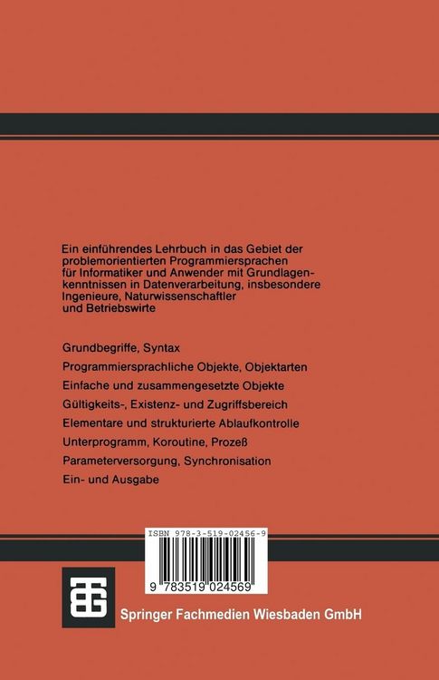 Produktbild: Problemorientierte Programmiersprachen