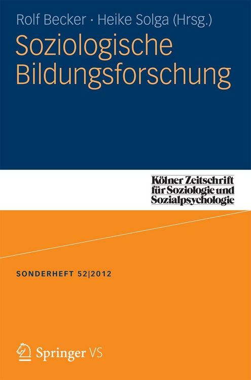 Produktbild: Soziologische Bildungsforschung