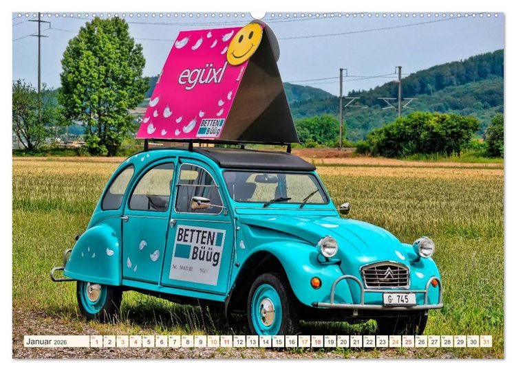 Produktbild: Citro&euml;n 2CV - geliebte Ente (Wandkalender 2026 DIN A2 quer), CALVENDO Monatskalender