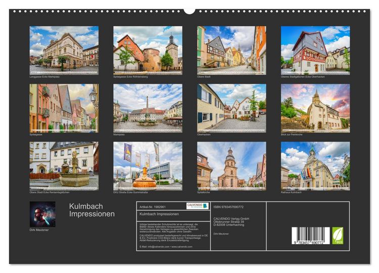 Produktbild: Kulmbach Impressionen (hochwertiger Premium Wandkalender 2026 DIN A2 quer), Kunstdruck in Hochglanz