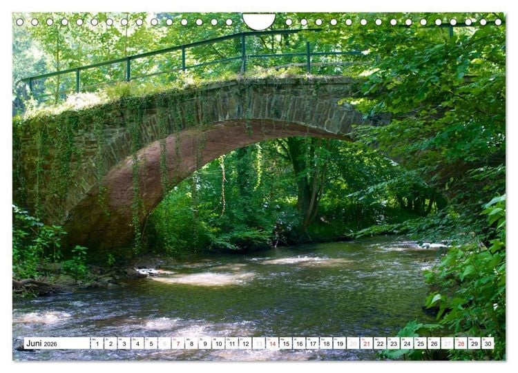 Produktbild: B&auml;che, Fl&uuml;sse, Seen - Wasser in der Eifel (Wandkalender 2026 DIN A4 quer), CALVENDO Monatskalender