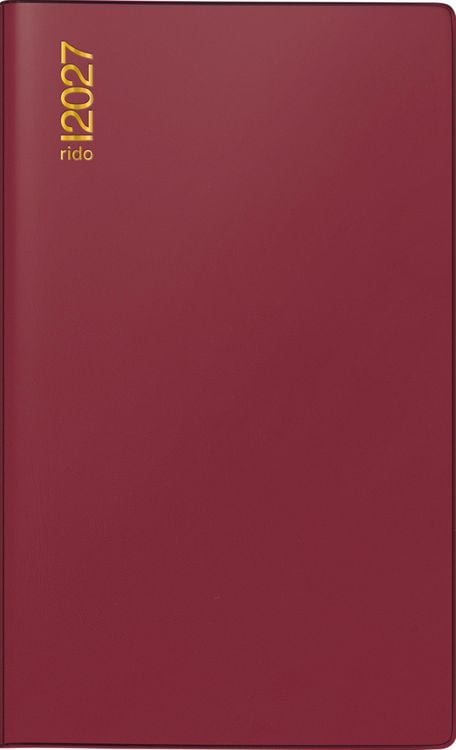 Produktbild: rido/id&eacute; 7046892297 Taschenkalender Mod. M-Planer 2027 A6, Kunststoff, bordeaux