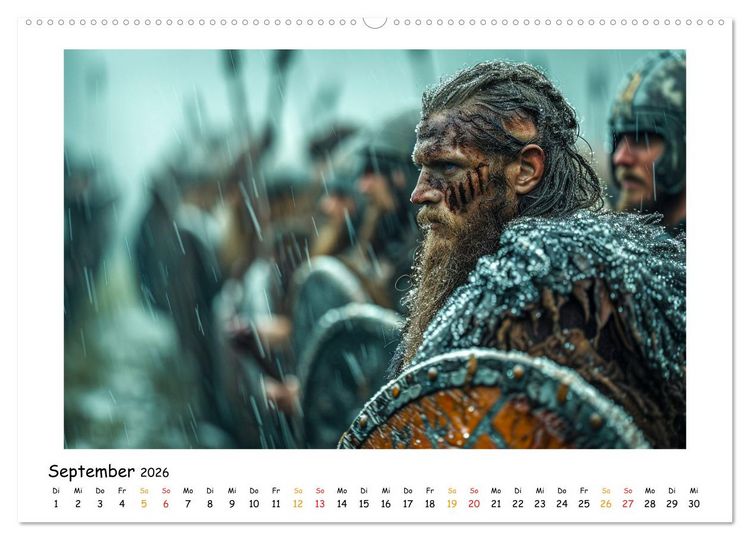 Produktbild: Wikinger - mutige Krieger (hochwertiger Premium Wandkalender 2026 DIN A2 quer), Kunstdruck in Hochglanz