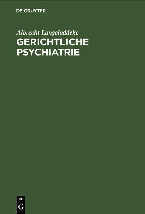 Produktbild: Gerichtliche Psychiatrie