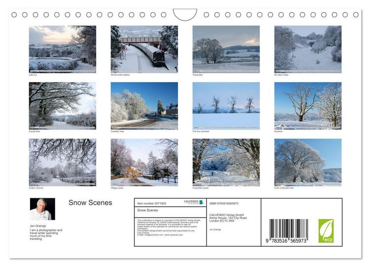 Produktbild: Snow Scenes (Wall Calendar 2026 DIN A4 landscape), CALVENDO 12 Month Wall Calendar