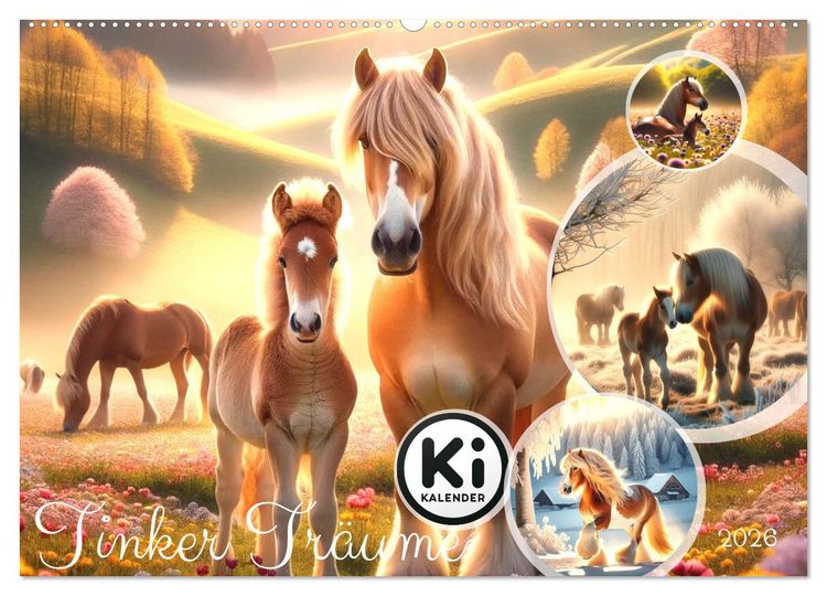 Produktbild: Tinker Tr&auml;ume - Ein Jahr auf zauberhaften Weiden (Wandkalender 2026 DIN A2 quer), CALVENDO Monatskalender