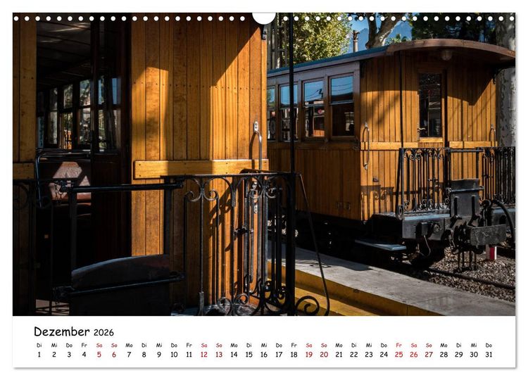Produktbild: Die Schienen von Soller und Port de Soller (Wandkalender 2026 DIN A3 quer), CALVENDO Monatskalender