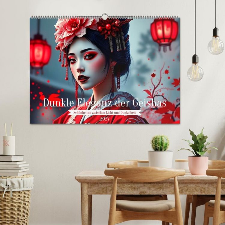 Produktbild: Dunkle Eleganz der Geishas (Wandkalender 2027 DIN A2 quer), CALVENDO Monatskalender