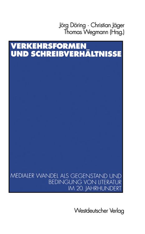 Produktbild: Verkehrsformen und Schreibverh&auml;ltnisse