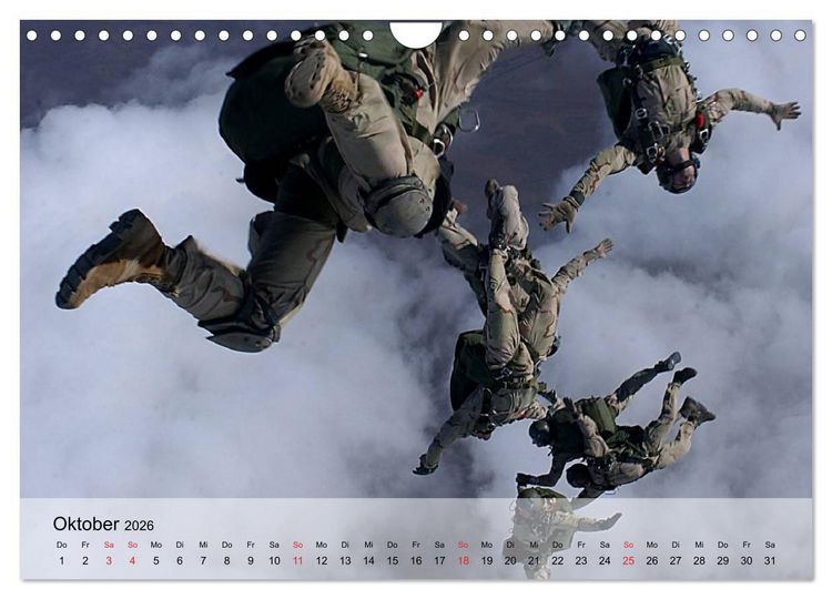 Produktbild: Fallschirmspringer. Absprung der U.S. Navy Seals (Wandkalender 2026 DIN A4 quer), CALVENDO Monatskalender