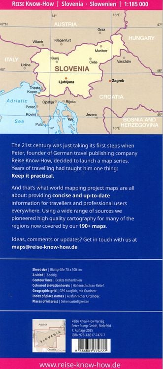 Produktbild: Reise Know-How Landkarte Slowenien / Slovenia (1:185.000)