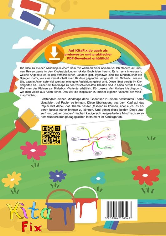 Produktbild: KitaFix-Mindmap Meine Welt ist bunt (Fertig ausgearbeitete Gedankenlandkarten f&uuml;r die Vorschularbeit in Kindergarten und Kita)