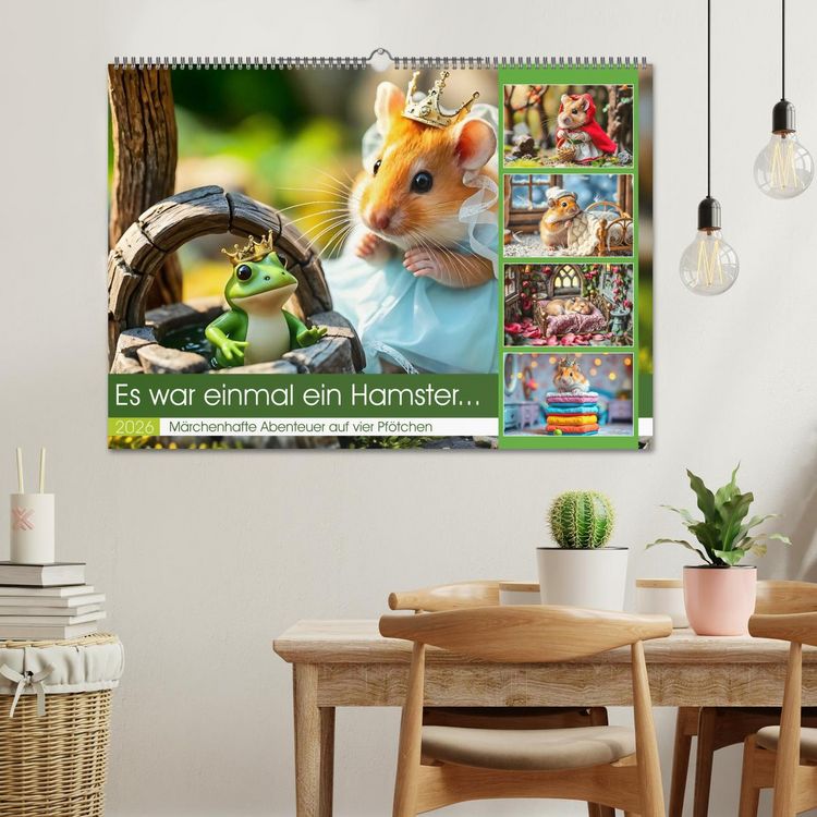 Produktbild: Es war einmal ein Hamster... M&auml;rchenhafte Abenteuer auf vier Pf&ouml;tchen (Wandkalender 2026 DIN A2 quer), CALVENDO Monatskalender