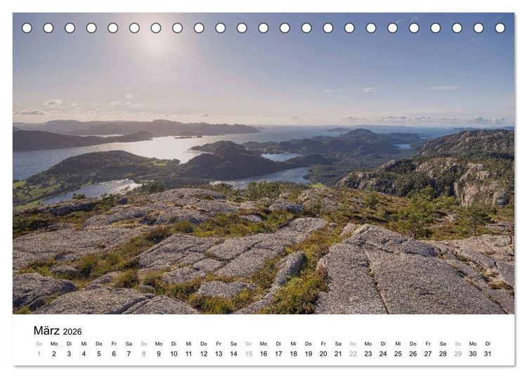 Produktbild: Norwegen - Magie aus Licht und Landschaft (Tischkalender 2026 DIN A5 quer), CALVENDO Monatskalender