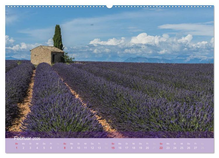 Produktbild: Die Farbe des Lavendels (hochwertiger Premium Wandkalender 2026 DIN A2 quer), Kunstdruck in Hochglanz