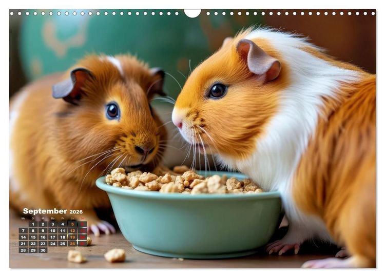 Produktbild: S&uuml;&szlig;e Meerschweinchen (Wandkalender 2026 DIN A3 quer), CALVENDO Monatskalender