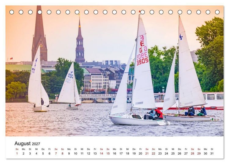 Produktbild: Hamburg Events (Tischkalender 2027 DIN A5 quer), CALVENDO Monatskalender