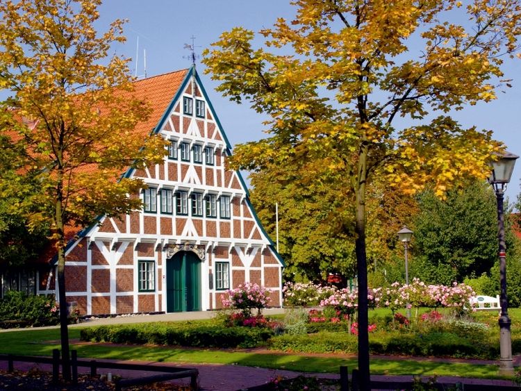 Produktbild: CALVENDO Puzzle Herbst in Jork | 1000 Teile Lege-Gr&ouml;&szlig;e 64x48cm Foto-Puzzle f&uuml;r gl&uuml;ckliche Stunden