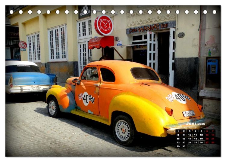 Produktbild: Chevy 1940-1941 - Mit 80 plus unterwegs in Kuba (Tischkalender 2026 DIN A5 quer), CALVENDO Monatskalender