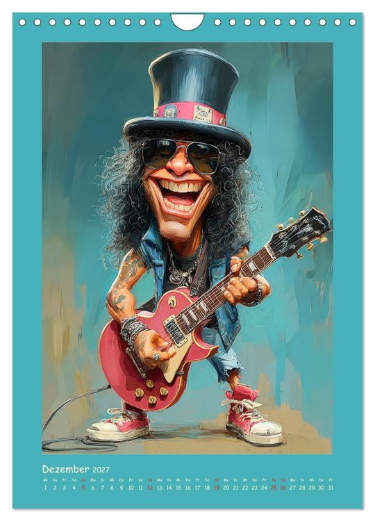 Produktbild: Rock-Rhythmus. Karikaturen zwischen Kunst und Kult (Wandkalender 2027 DIN A4 hoch), CALVENDO Monatskalender