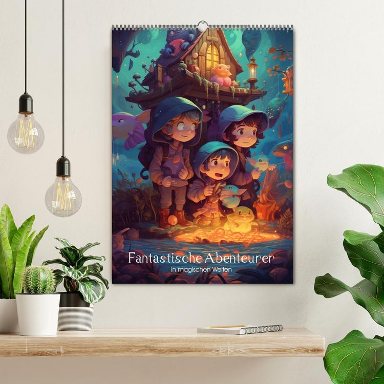Produktbild: Fantastische Abenteurer in magischen Welten (Wandkalender 2026 DIN A2 hoch), CALVENDO Monatskalender