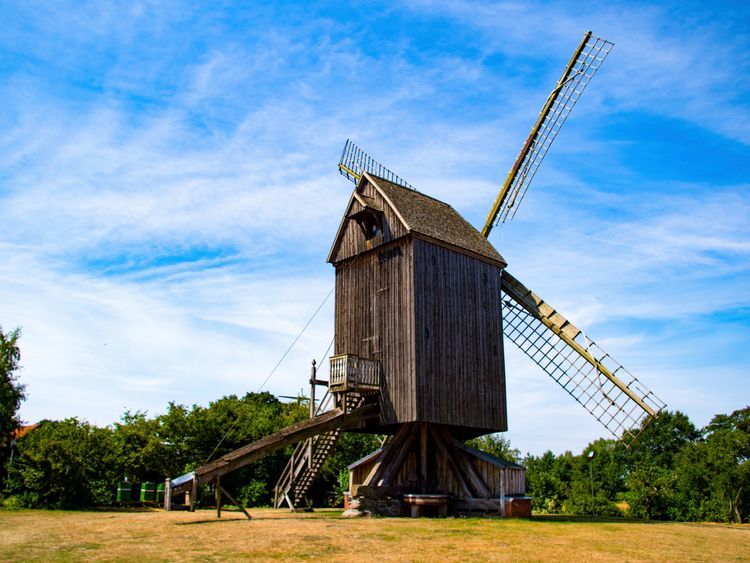 Produktbild: CALVENDO Puzzle Windm&uuml;hlen an der westf&auml;lischen M&uuml;hlenstra&szlig;e 1000 Teile Lege-Gr&ouml;&szlig;e 64 x 48 cm Foto-Puzzle Bild von N N
