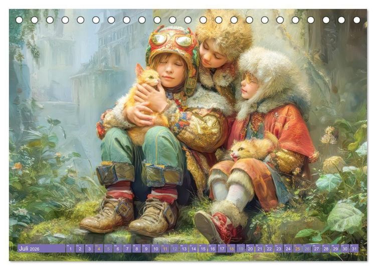 Produktbild: Kinderwelten - Realit&auml;t trifft Traum (Tischkalender 2026 DIN A5 quer), CALVENDO Monatskalender