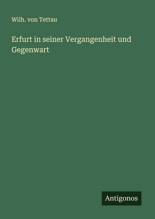 Produktbild: Erfurt in seiner Vergangenheit und Gegenwart
