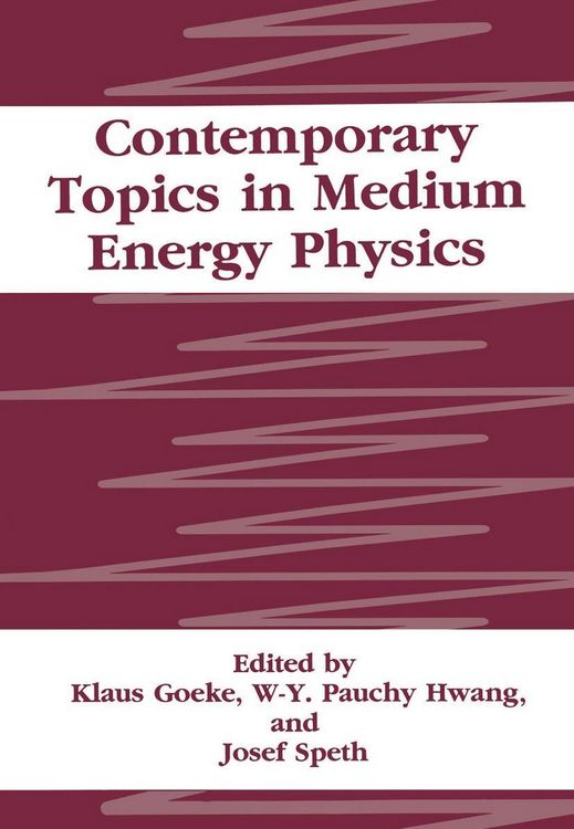 Produktbild: Contemporary Topics in Medium Energy Physics