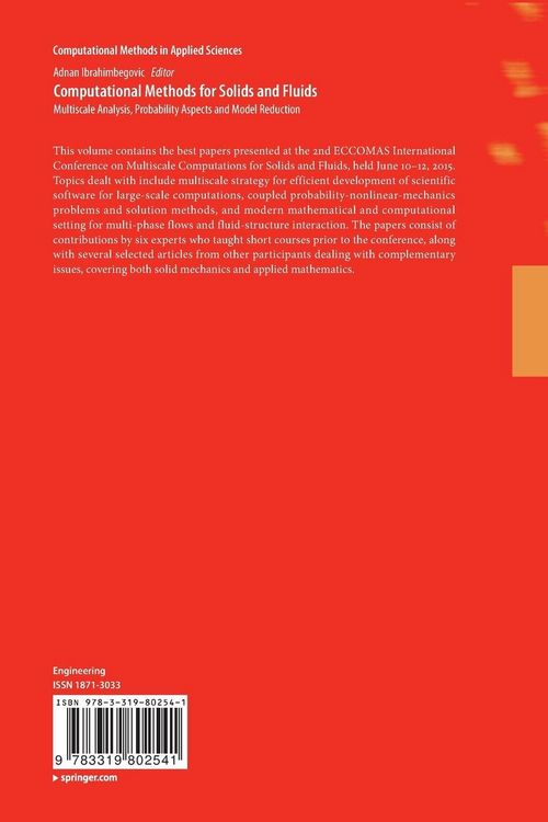 Produktbild: Computational Methods for Solids and Fluids