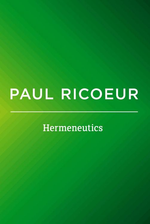 Produktbild: Hermeneutics