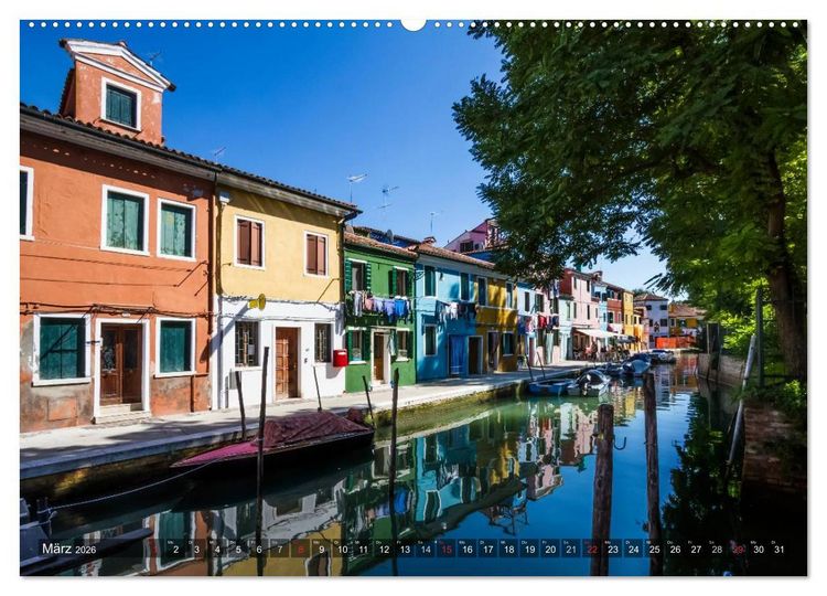 Produktbild: BURANO Charmante und farbenfrohe Insel (Wandkalender 2026 DIN A2 quer), CALVENDO Monatskalender