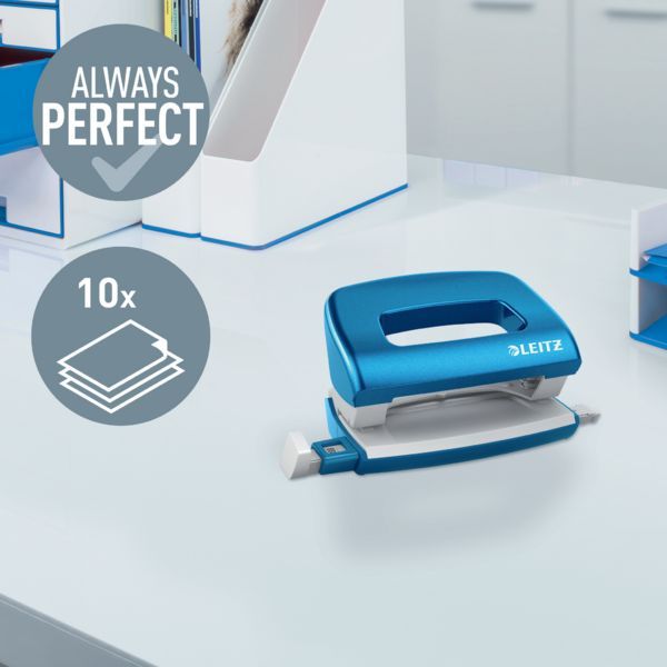 Produktbild: LEITZ Locher Mini NeXXt WOW bis 10 Blatt blau