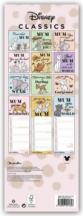 Produktbild: Disney Classic &ndash; For my Mum 2027 &ndash; Slimline-Kalender
