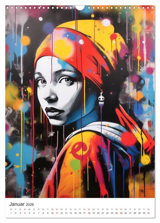 Produktbild: STREETART Neu Erleben Ein KI-Kunstkalender (Wandkalender 2026 DIN A3 hoch), CALVENDO Monatskalender